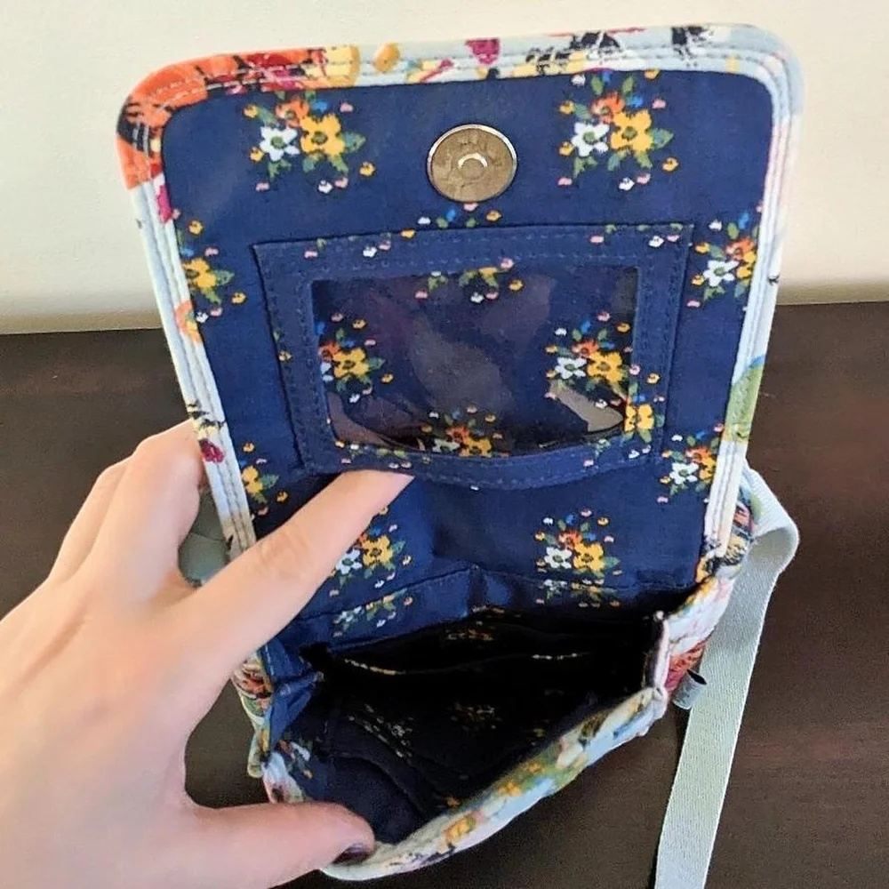 Floral Quilted Vera Bradley Crossbody Bag - Multicolor
